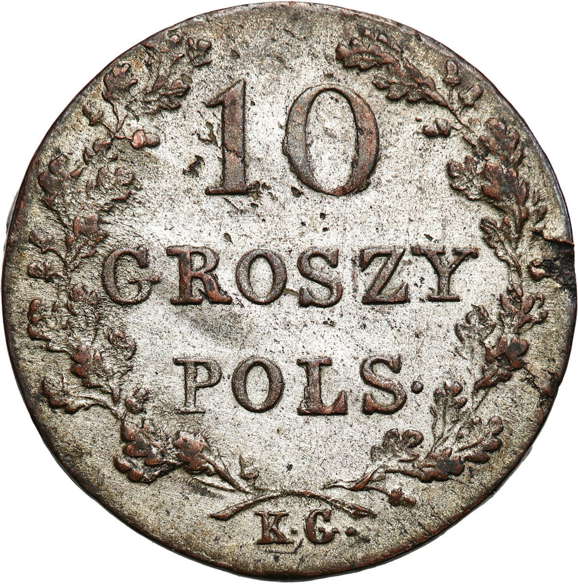 Powstanie Listopadowe. 10 groszy 1831, Warszawa - łapy Orła zgięte